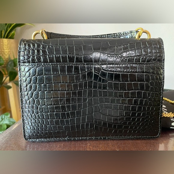 YSL Sunset Black Crocodile Embossed Leather 2,020$ - Picture 4 of 12